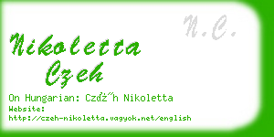 nikoletta czeh business card